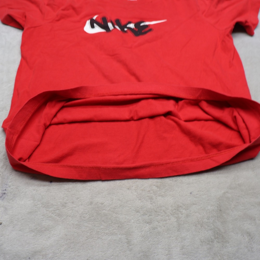 Nike Shirt Youth XL Red Swoosh Logo Graphic Short Sleeve Crewneck The Nike Tee - Picture 4 of 12